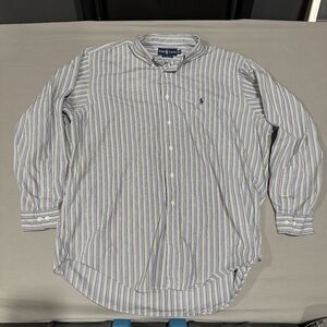 Polo Ralph Lauren Button Down Shirt Men's Size 17 34/35 Small Pony Striped